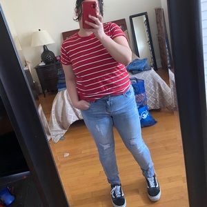 Mid Rise Womens Skinny Jeans Sz 14 R